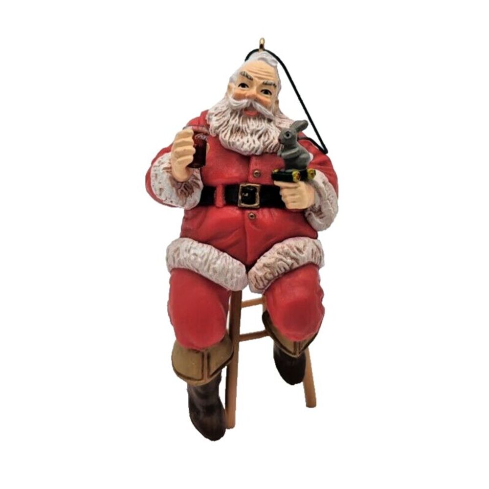2 Coca Cola Ornament Santa Claus‎  1990 - Picture 14 of 16